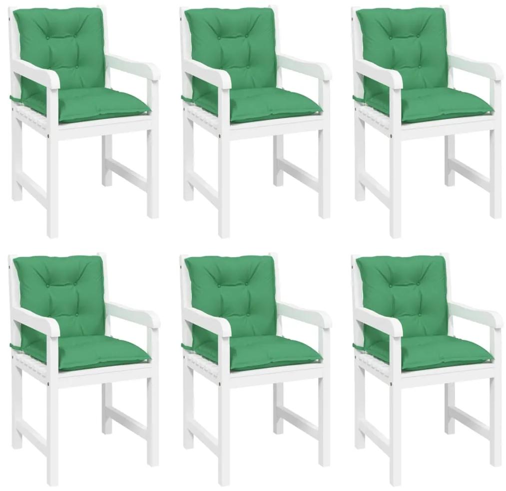Perne pentru scaun de gradina, 6 buc., verde, 100x50x7 cm 6, Verde, 100 x 50 x 7 cm