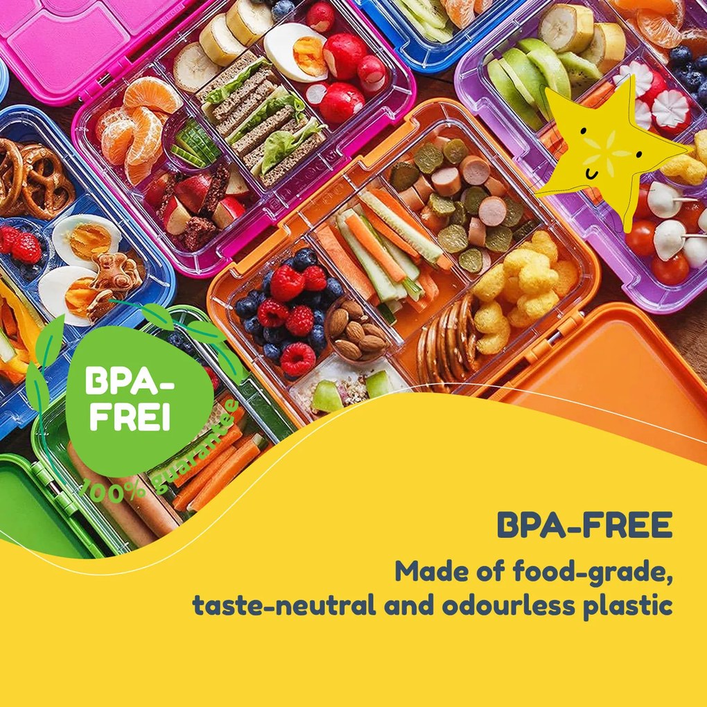 caserola de prânz junior cu 6 compartimente de înlocuire / accesoriu BPA gratuit