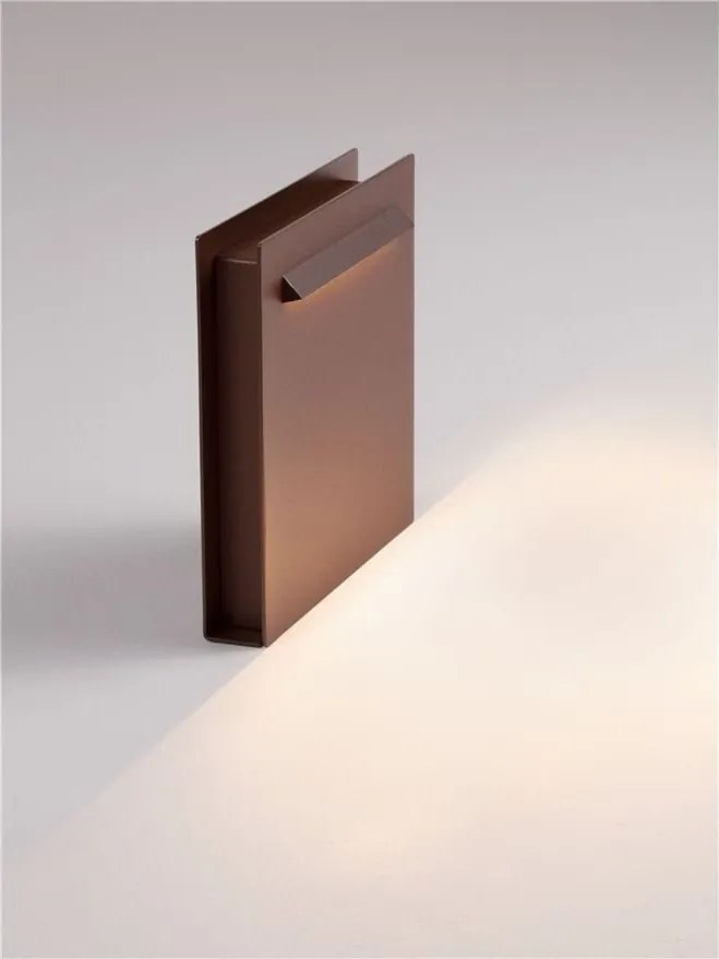 Mini Stalp de exterior LED 3000K, IP67 RECTO H-23cm corten