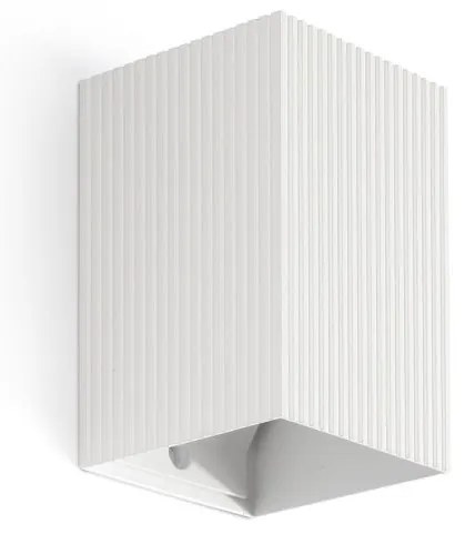 Aplica perete aluminiu striat alb, 1xGU10, LUNE square