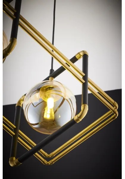 Lustră pe cablu Jupiter 2026 FIORI 2xG9/10W/230V negru/auriu/bej