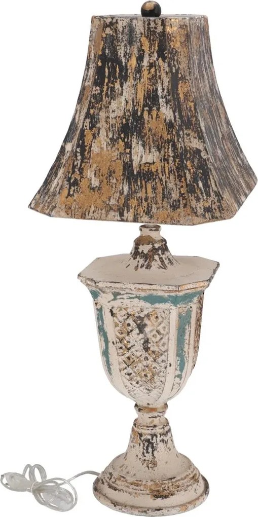 Lampa Shabby Chic Bell rasina si metal H 75 cm