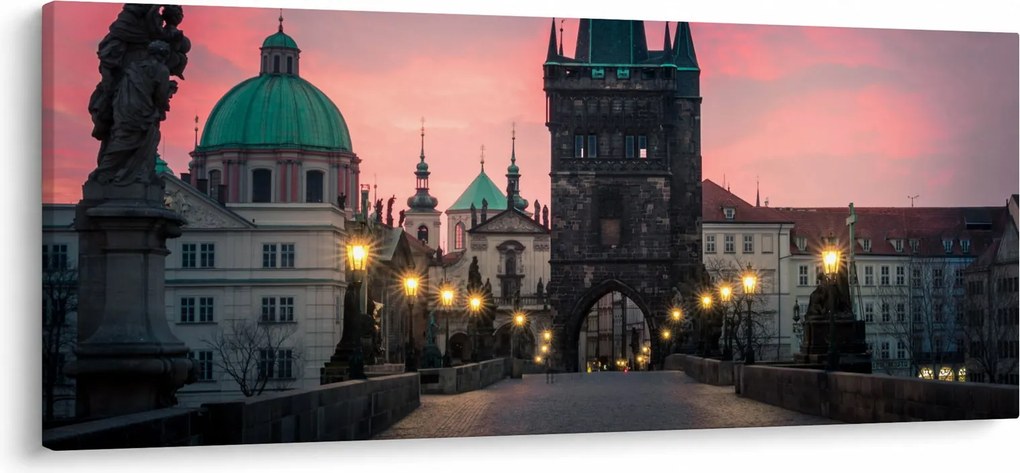 Tablou - Pe podul lui Carol,Praga (120x50 cm)