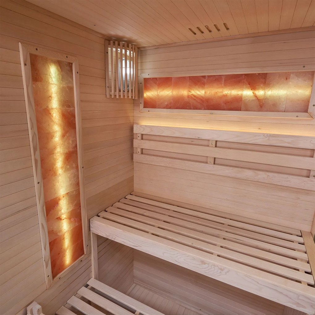 Vnútorná sauna Vantaa 120 so soľnými kameňmi