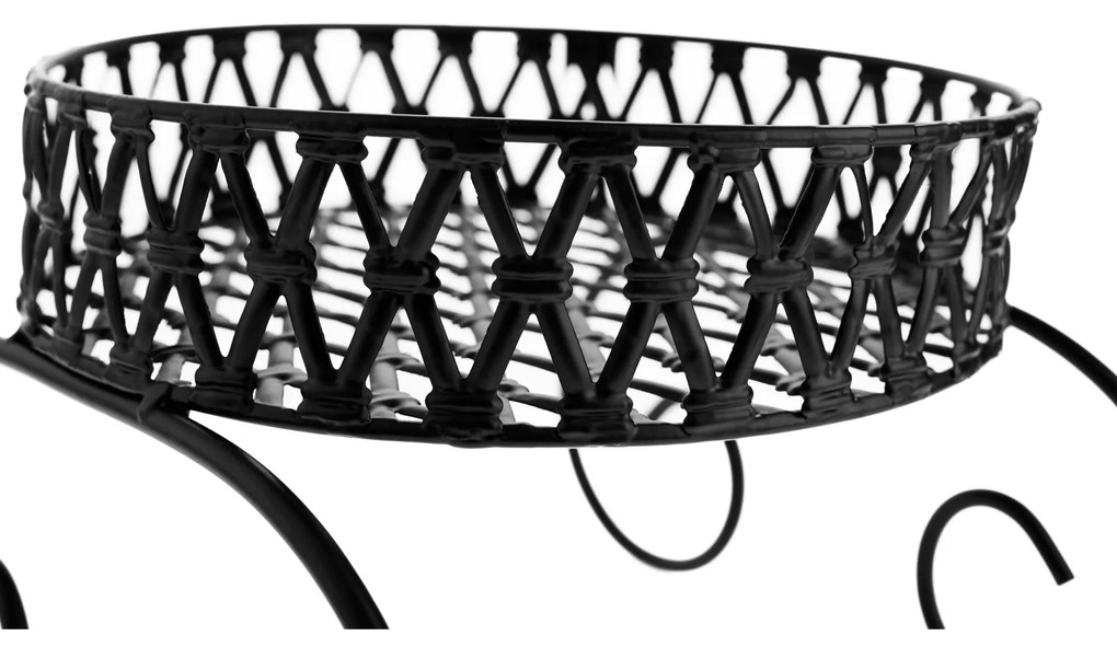 Suport pentru flori, metal, negru, RABIO