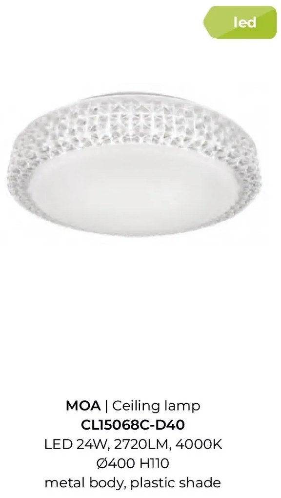 Plafoniera LED design modern Moa 40cm