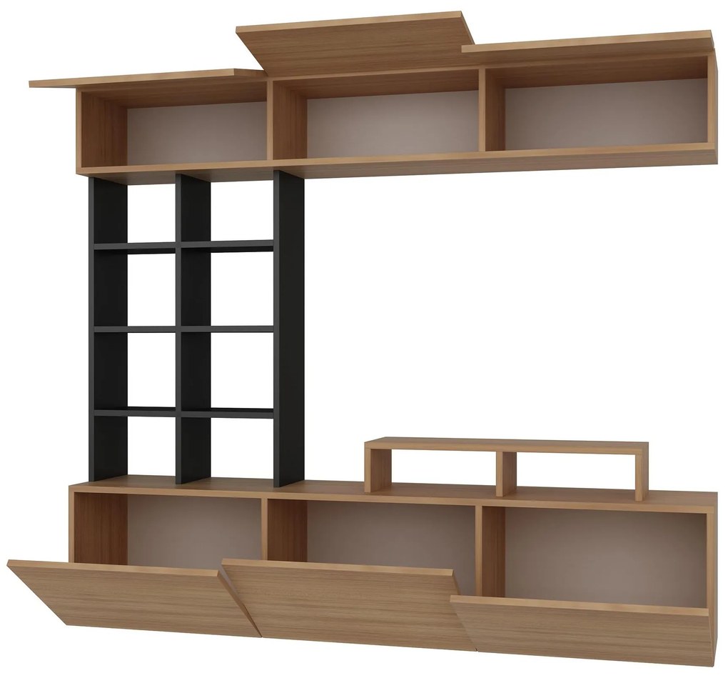 Mobilier living Salsa (Lemn teac + Negru). 1088651