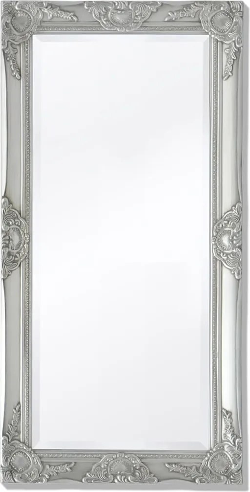 vidaXL Oglindă verticală în stil baroc, 100 x 50 cm, argintiu