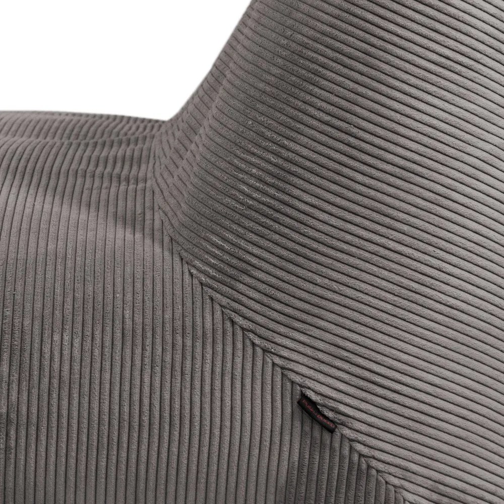 Fotoliu bean bag negru cu tapițerie din catifea reiată Sofa Tube – SLOWDOWN