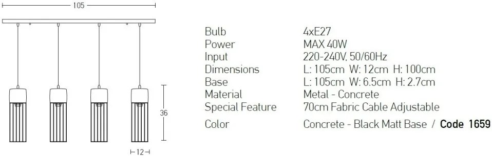 Lustra, Pendul design modern Line