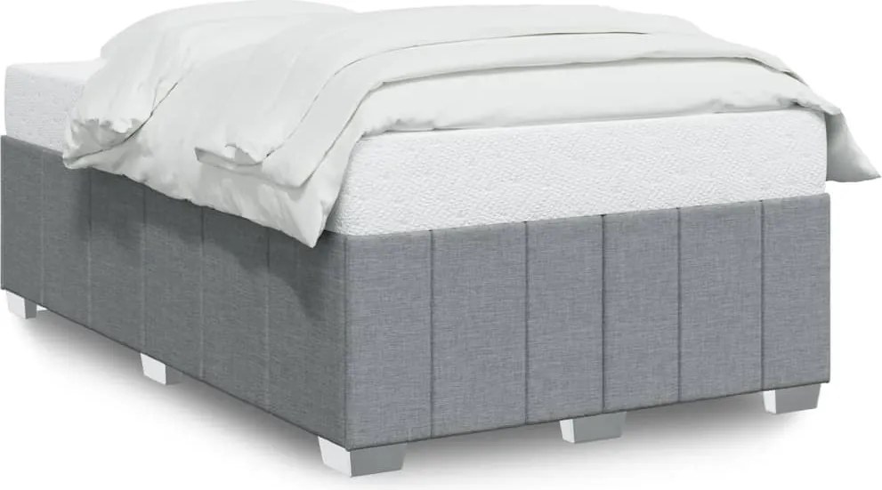 vidaXL Cadru de pat fără saltea țesătură gri deschis 120x190 cm