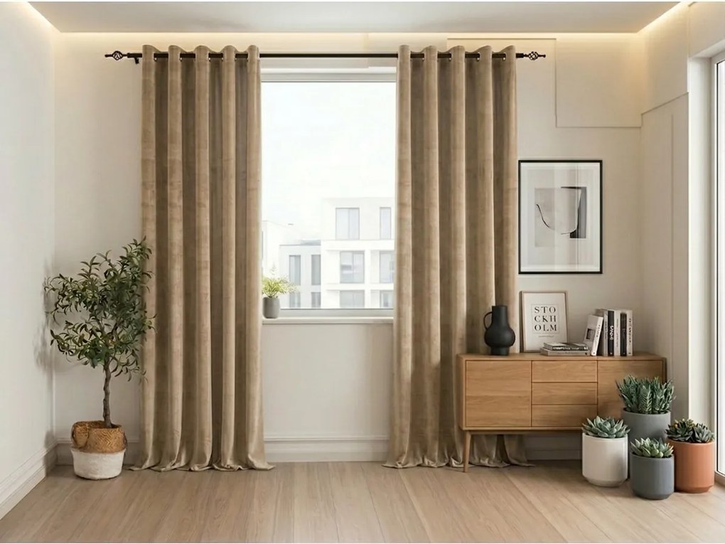 Draperie opaca ELVIO VELVET 140x250 cm, bej Agatat: Rejansa