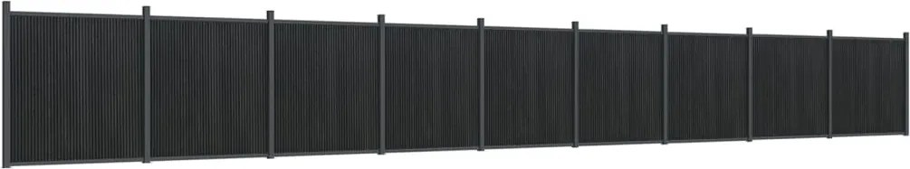 vidaXL Panou pentru gard, gri, 1564x186 cm, WPC