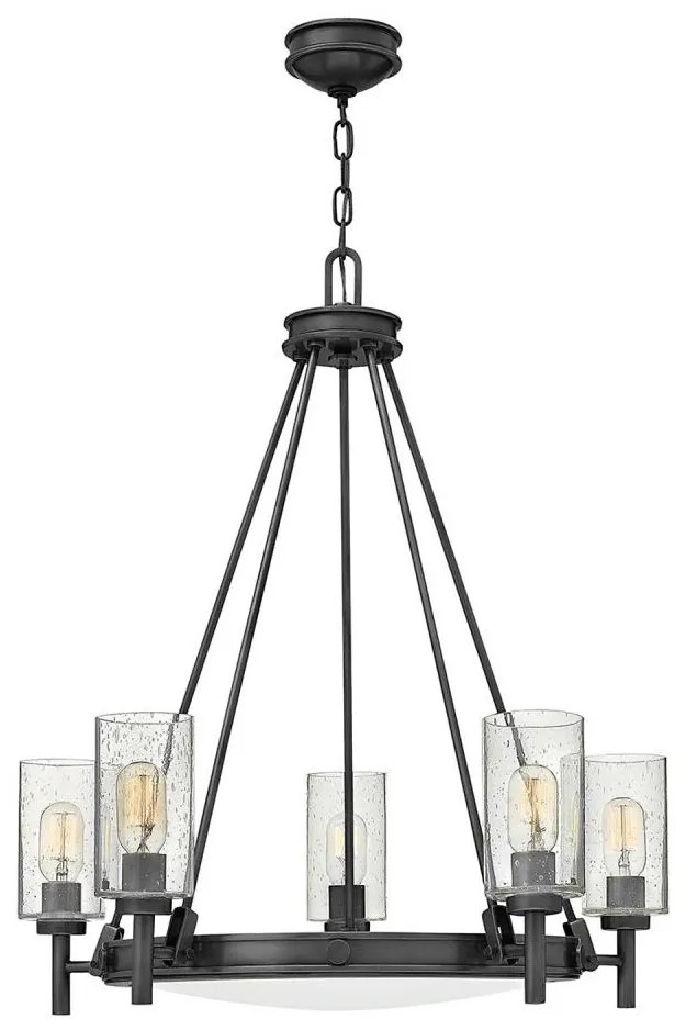 Hinkley HK-COLLIER5-BX - Candelabru suspendat pe lanț COLLIER, 5xE27/40W/230V, Ø 68,5 cm