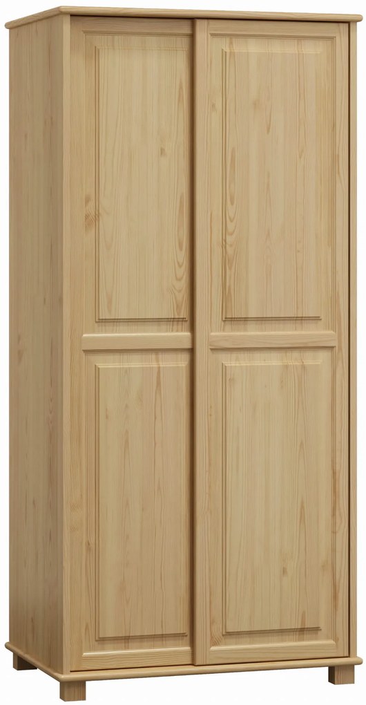 Dulap din lemn de pin 80 cm uși glisante cuier 2D nr6 culori