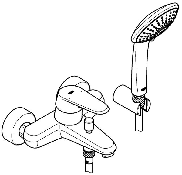 GROHE 33395002 - Baterie pentru cadă EURODISC COSMOPOLITAN, crom lucios