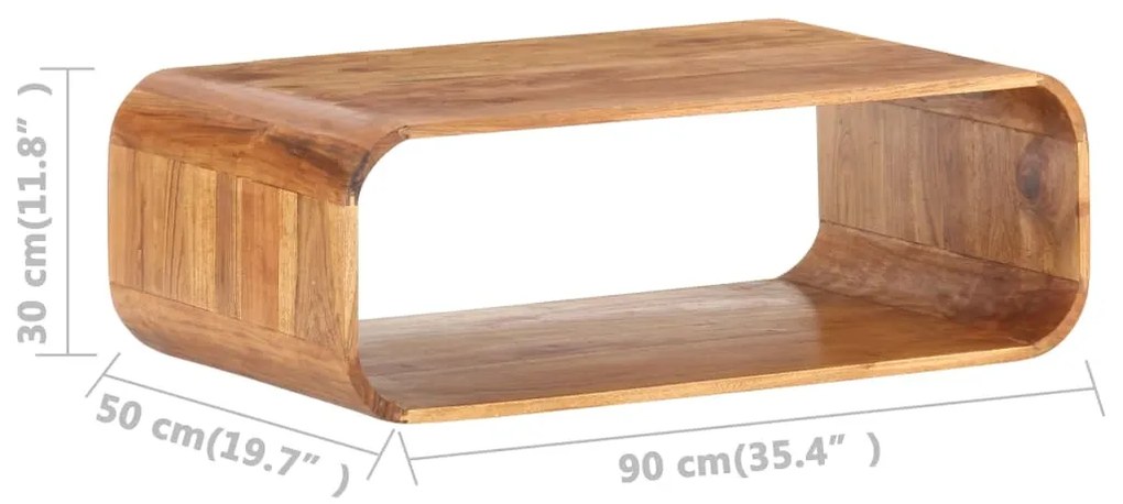 Masuta de cafea, 90x50x30 cm, lemn masiv de acacia