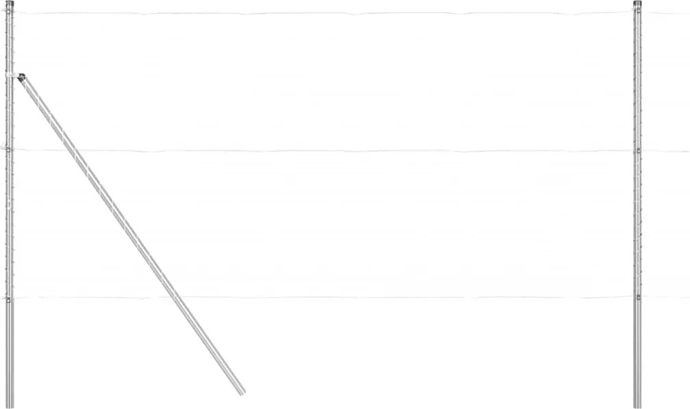 vidaXL Stâlp de gard. 26 pcs Gri 3,2 x 3,2 x 200 cm