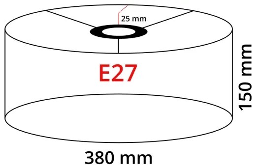 Lampadar LED TUNJA 1xE27/20W/230V, Ø 38 cm, auriu/maro