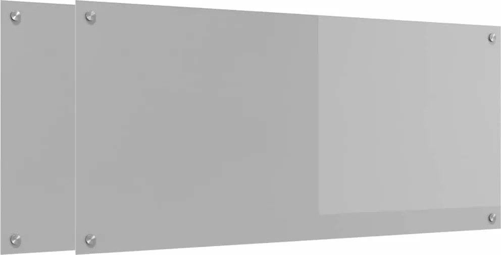 vidaXL Panou de bucătărie 2 pcs Gri deschis 110 x 50 cm