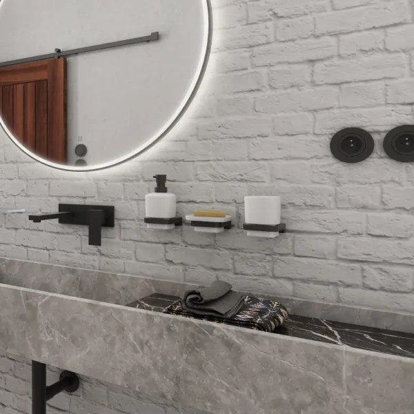 Dozator de săpun, suport de periuțe și cârlig de perete NIMCO MAC set-31K-T-90 MAYA