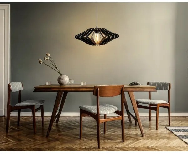 Lustră pe cablu 1xE27/60W/230V negru d. 47 cm