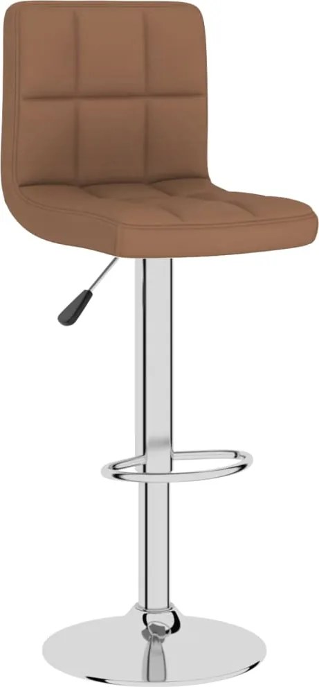 vidaXL Scaun de bar, maro, material textil