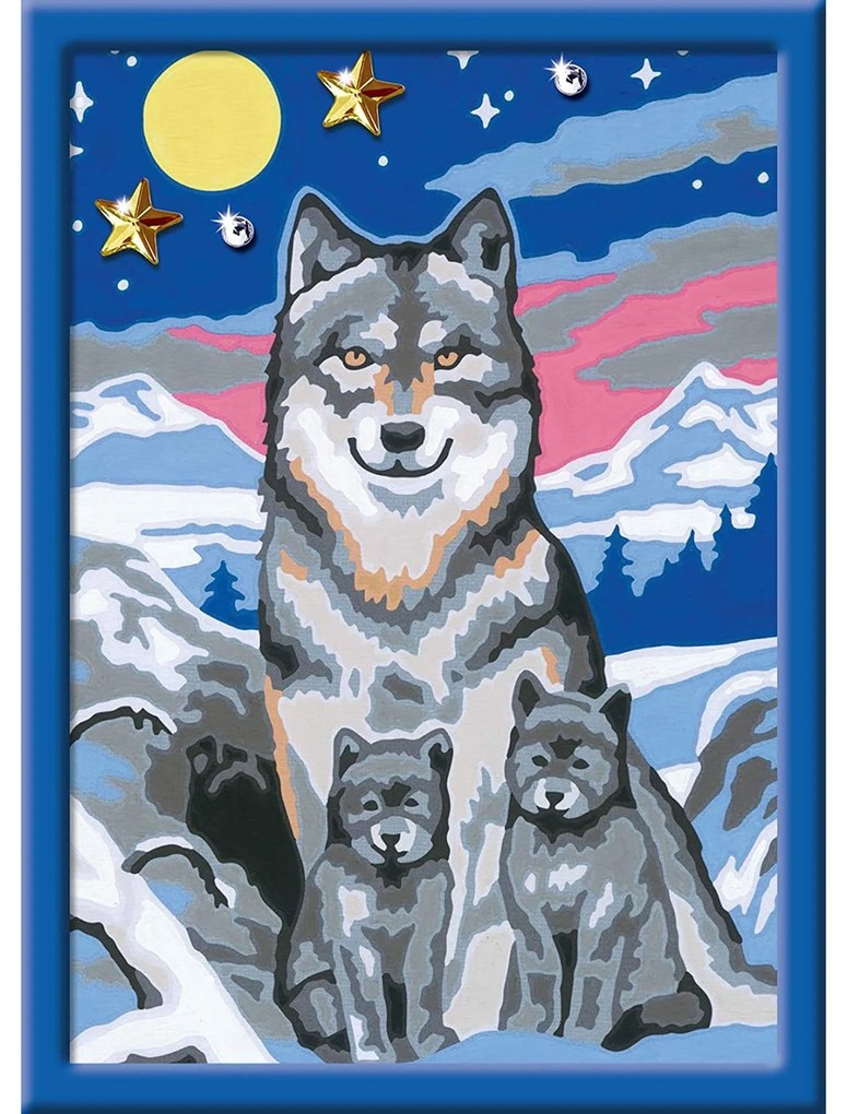 PICTURA PE NUMERE - FAMILIE DE LUPI - RAVENSBURGER (20044)