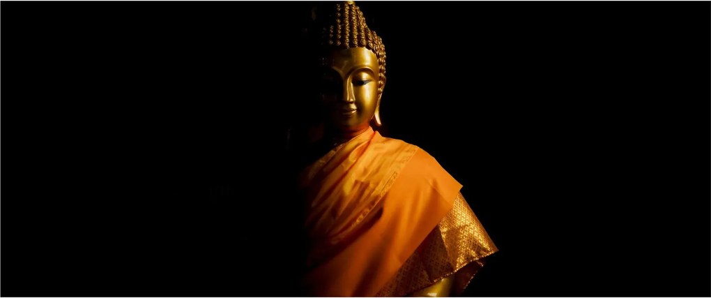 Tablou - Statuia lui Buddha de aur (120x50 cm)