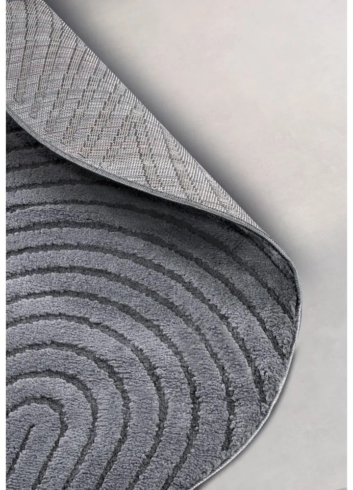Covor gri antracit rotund ø 160 cm Panglao New York Anthracite – Elle Decoration