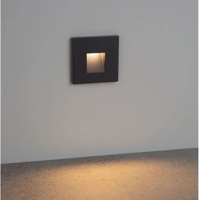 Spot aplicat perete exterior LED 2700K IP65 Pik negru