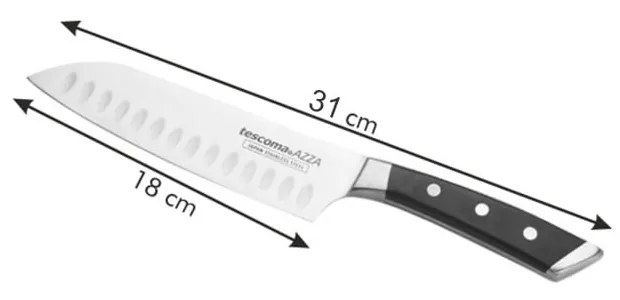 Cuțit japonez Azza Santoku - Tescoma