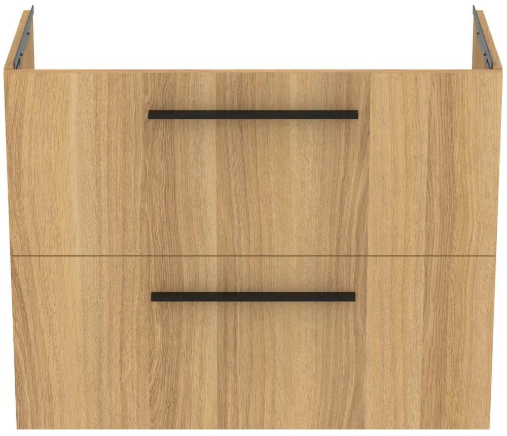 Dulap baza lavoar, 80x38x63 cm, 2 sertare, stejar Stejar natural