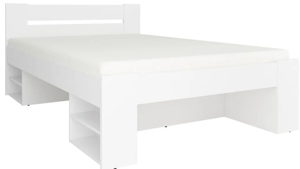 Pat matrimonial 140 cm Nepo Plus 13 (alb) . Promo -35%. 1098325
