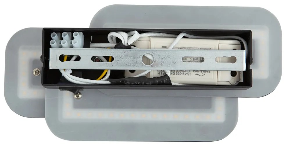 Lampă de perete modernă neagră cu LED inclus, cu 3 trepte de intensitate luminoasă - Dias