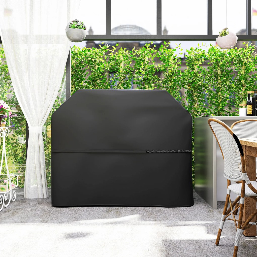 Outsunny Husă BBQ Oxford 600D, Impermeabilă Antivânt Negru | Aosom Romania