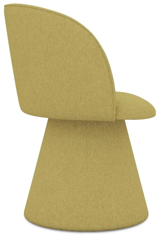 Scaun de sufragerie galben tapițat Maia – Makamii