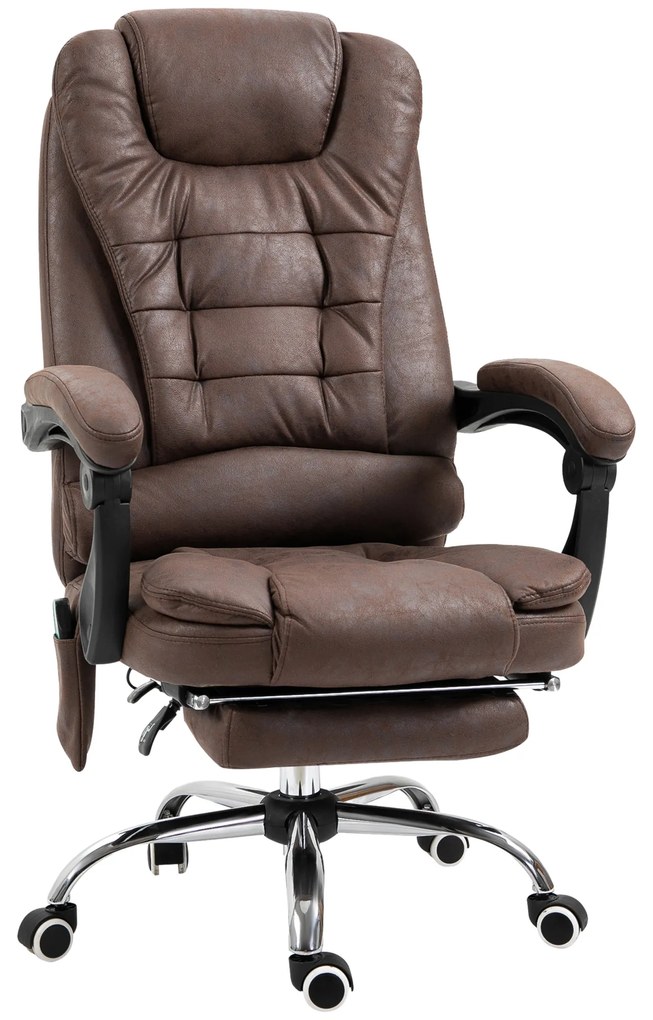 Vinsetto Scaun Birou Masaj – inclinabil, incalzire & 6 Vibratii | Aosom Romania