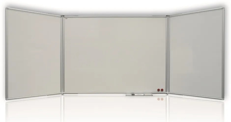 Tabla magnetica pliabila 120/240 x 90 cm, alba