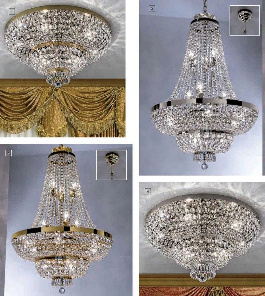 Lustra aplicata cristal Schöler design de lux Sheraton 70cm, 24K gold plated