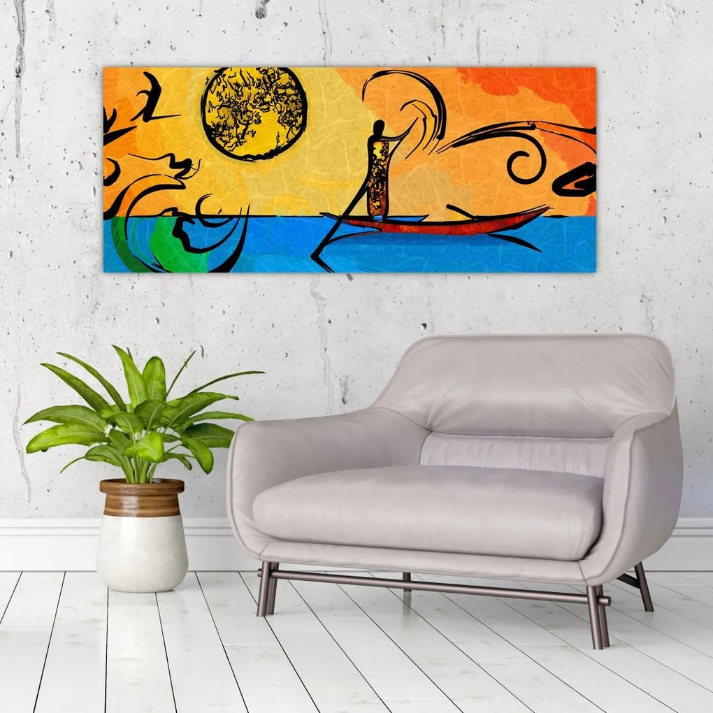 Tablou cu pictură străveche (120x50 cm)