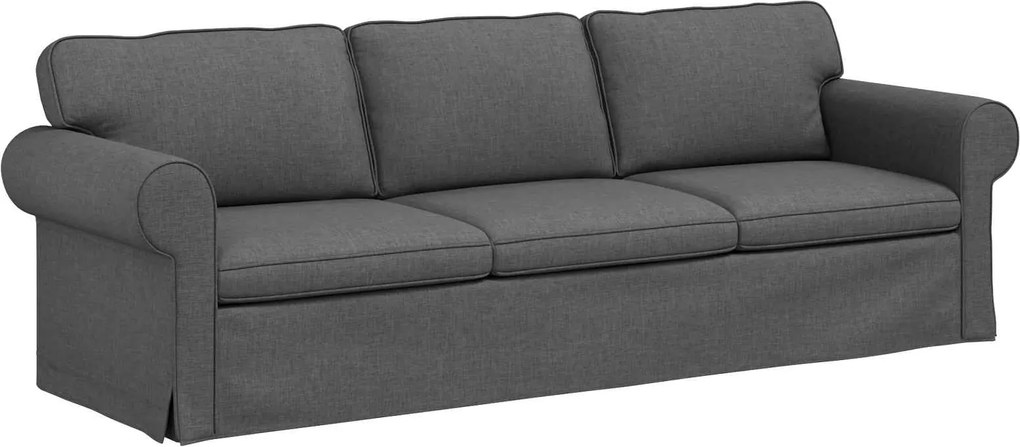 vidaXL Canapea Gri închis 245 x 82 x 80 cm țesătură