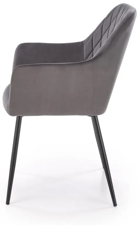 Scaun K558 velvet gri