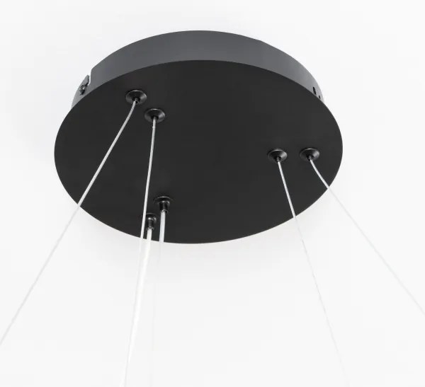 Brilagi - Lustră LED dimabilă pe cablu FALCON SLIM LED/68W/230V Ø 50 cm neagră + telecomandă