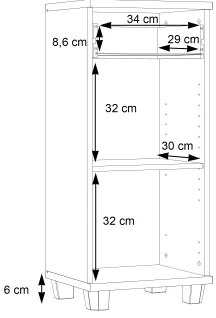Dulap pentru baie VENOM alb/Stejar Sonoma