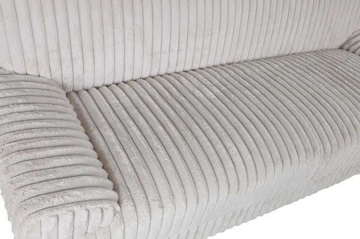 Canapea pufoasa, 3 locuri, bej, din stofa, Myra Pearl