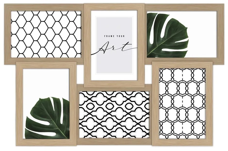 Ramă foto în culoare naturală de agățat 44x27 cm Beech – knor