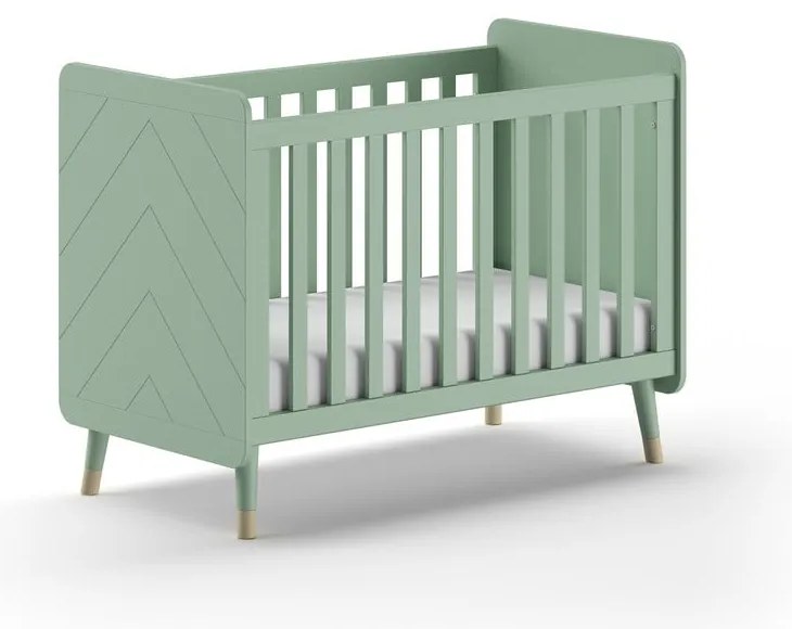 Pătuț în culoarea petrolului din lemn masiv de pin 60x120 cm BILLY – Vipack