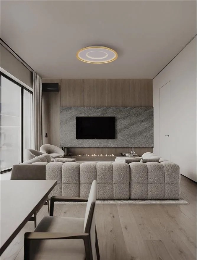 Plafoniera LED dimabila cu telecomanda FIGIN D-60cm