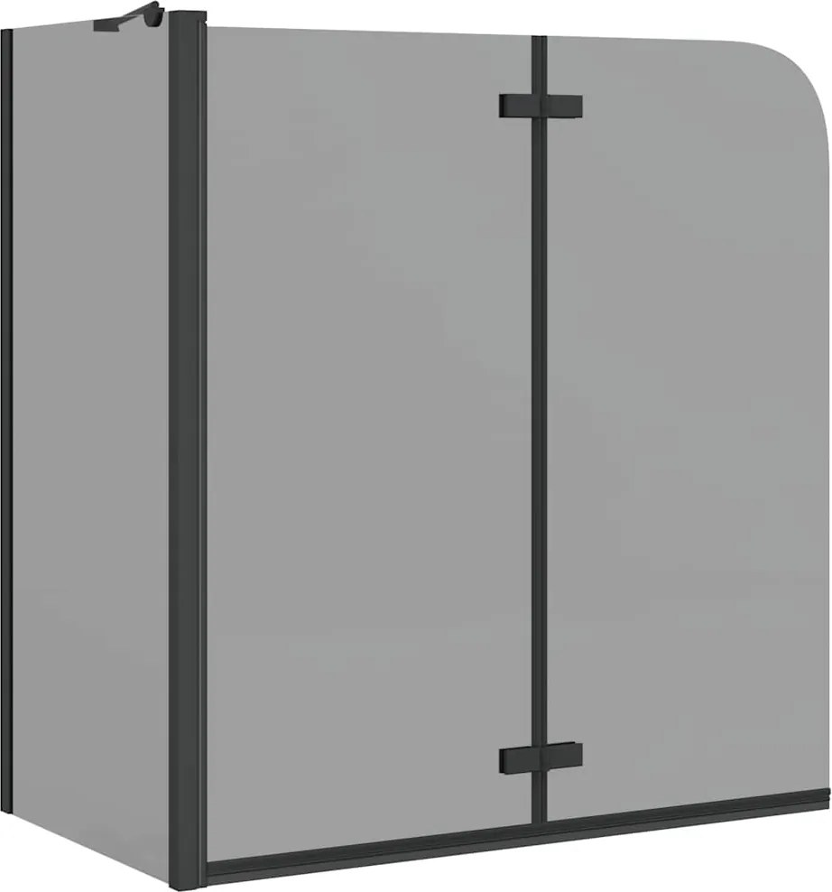 vidaXL Încărcare duș Negru 120 x 68 x 130 cm Sticlă ESG și aluminiu